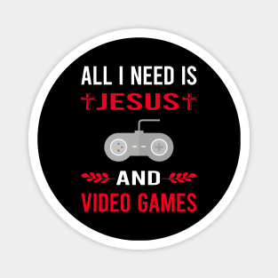 I Need Jesus And Video Games Game Gaming Gamer Magnet